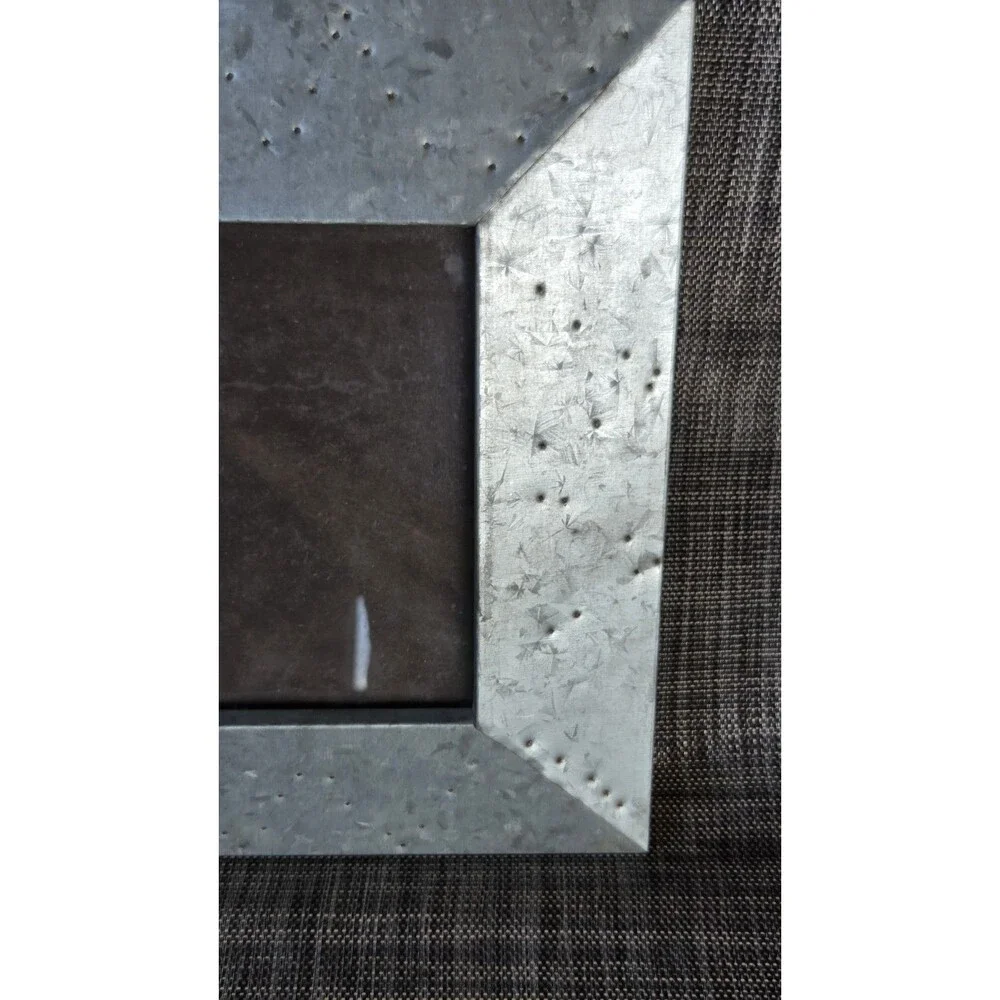 Metal 8x10 Picture Frame Grey/ Silver Pitted Metal By Creative